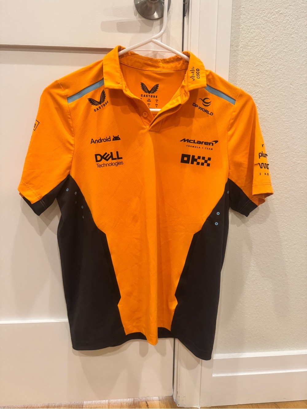 McLaren racing Kids Boys polo shirt by Castore. Size large